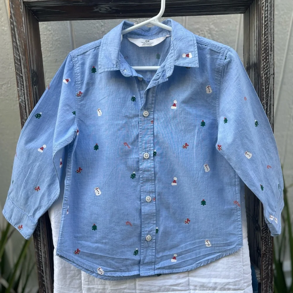 Festive Christmas Button-Up - Picture 1 of 4